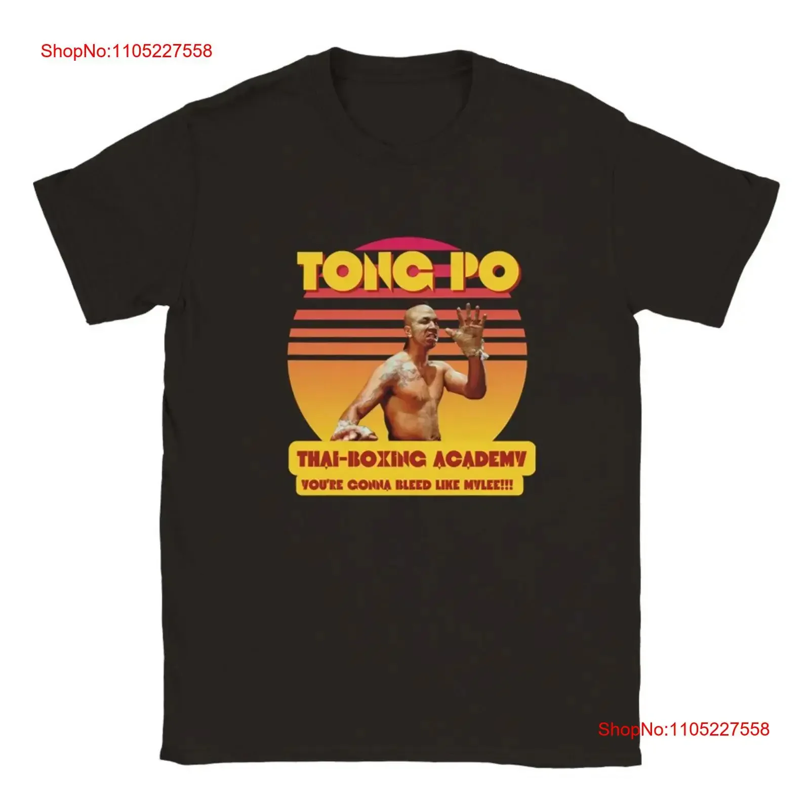 Tong Po Thai Boxing Academy Kickboxer Movie T shirt vintage Washed Soft Top For Everyday Wear Stylish fashion Slightly