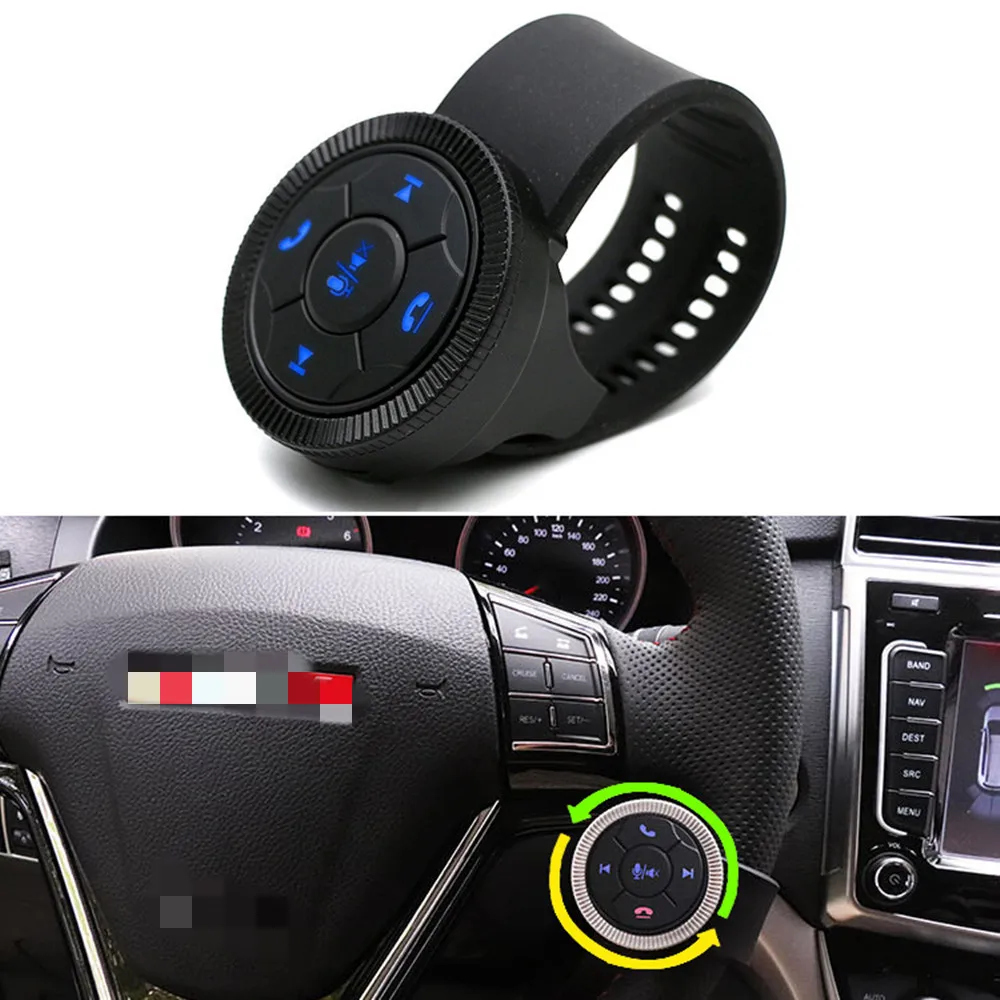 

Universal 5 Keys Car Steering Wheel Control Button for Radio Music Player DVD GPS Navigation Controller Motorcycle Switch