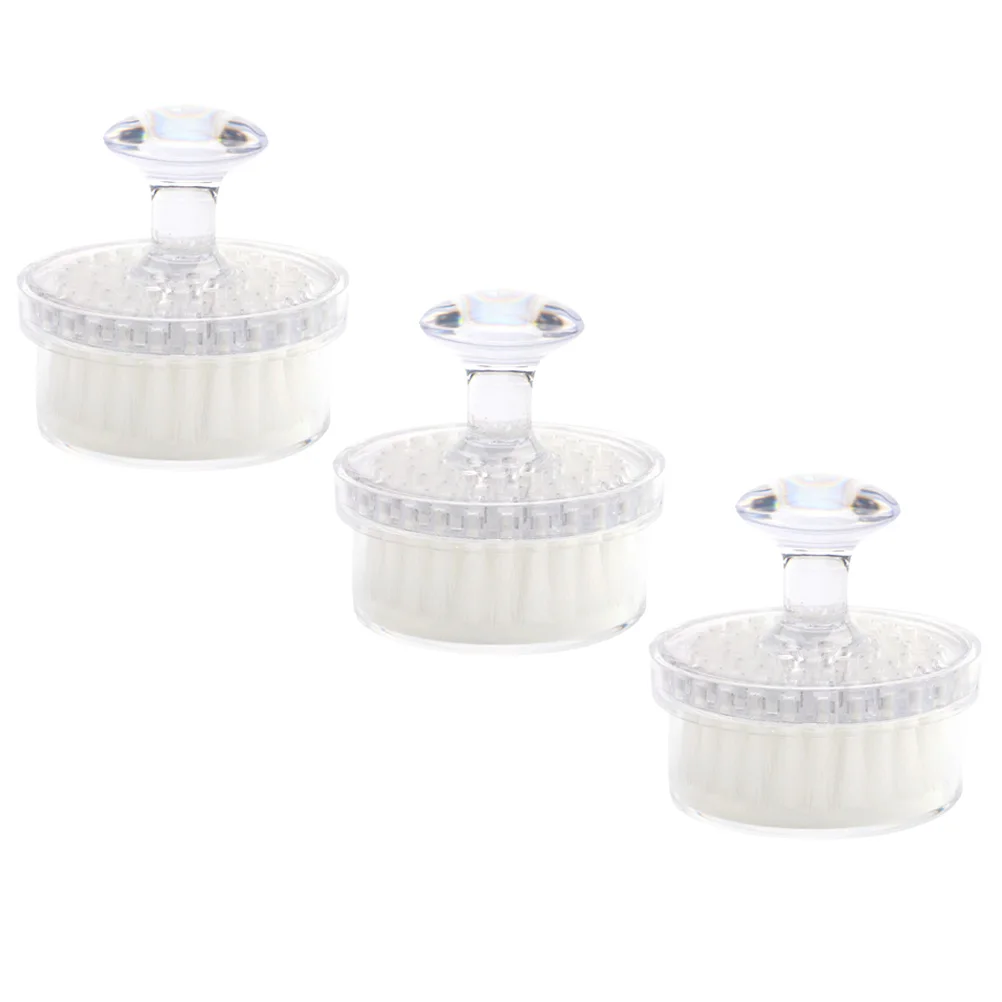 3 個のフェイシャルブラシプレミアムファイバー手動フェイススクラバー、ディープクレンジング、角質除去、毛穴詰まり解消、スキンケアツール、柔らかい毛