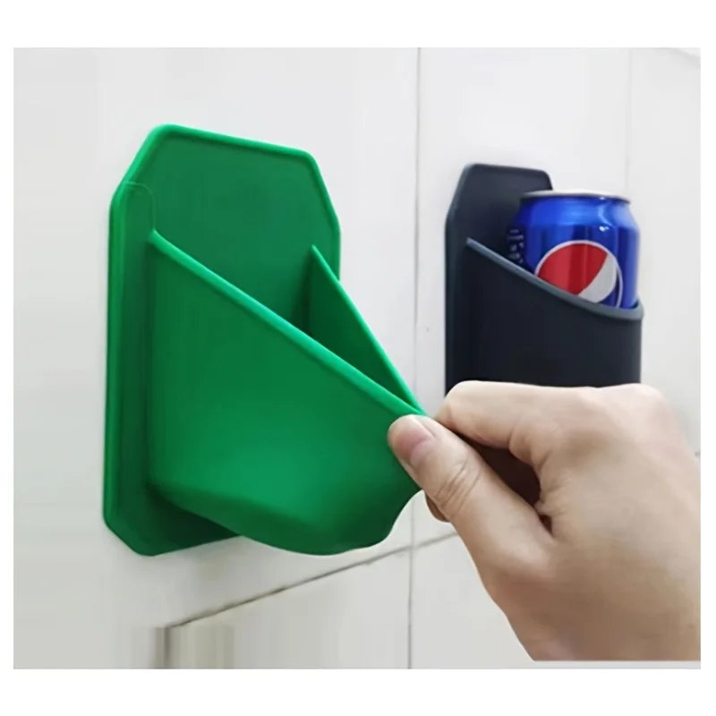 1PC Badezimmer Dusche Bierregal, tragbares Dosenregal, Getränkeregal, an der Wand montierter wasserdichter Silikonhalter