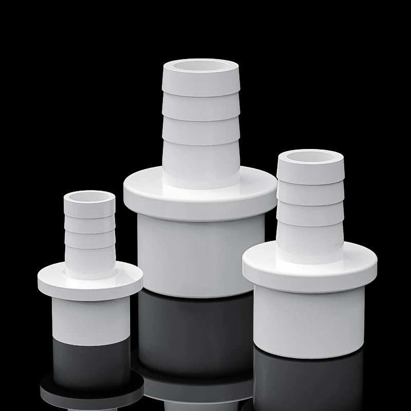 Conector rápido de cola de lengüeta de manguera UPVC, adaptador de plástico de tubo duro de 20x5 ~ 63x50mm, accesorio de juntas de manguera suave