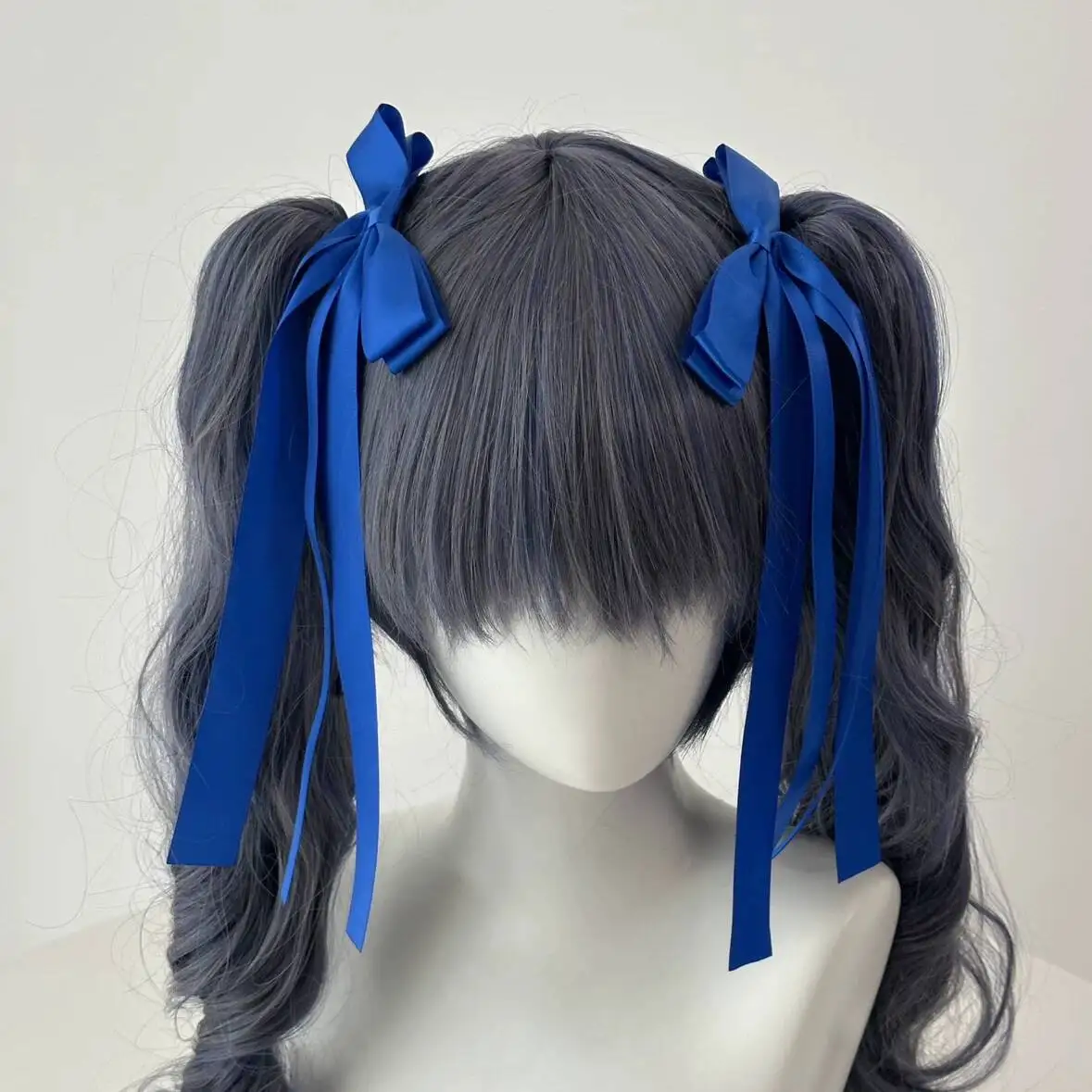 Jk Klein - Pinza para el pelo con lazo azul, estilo ballet, accesorio para el pelo manga, lazo estilo francés, tocado de princesa, para niñas, Kawaii