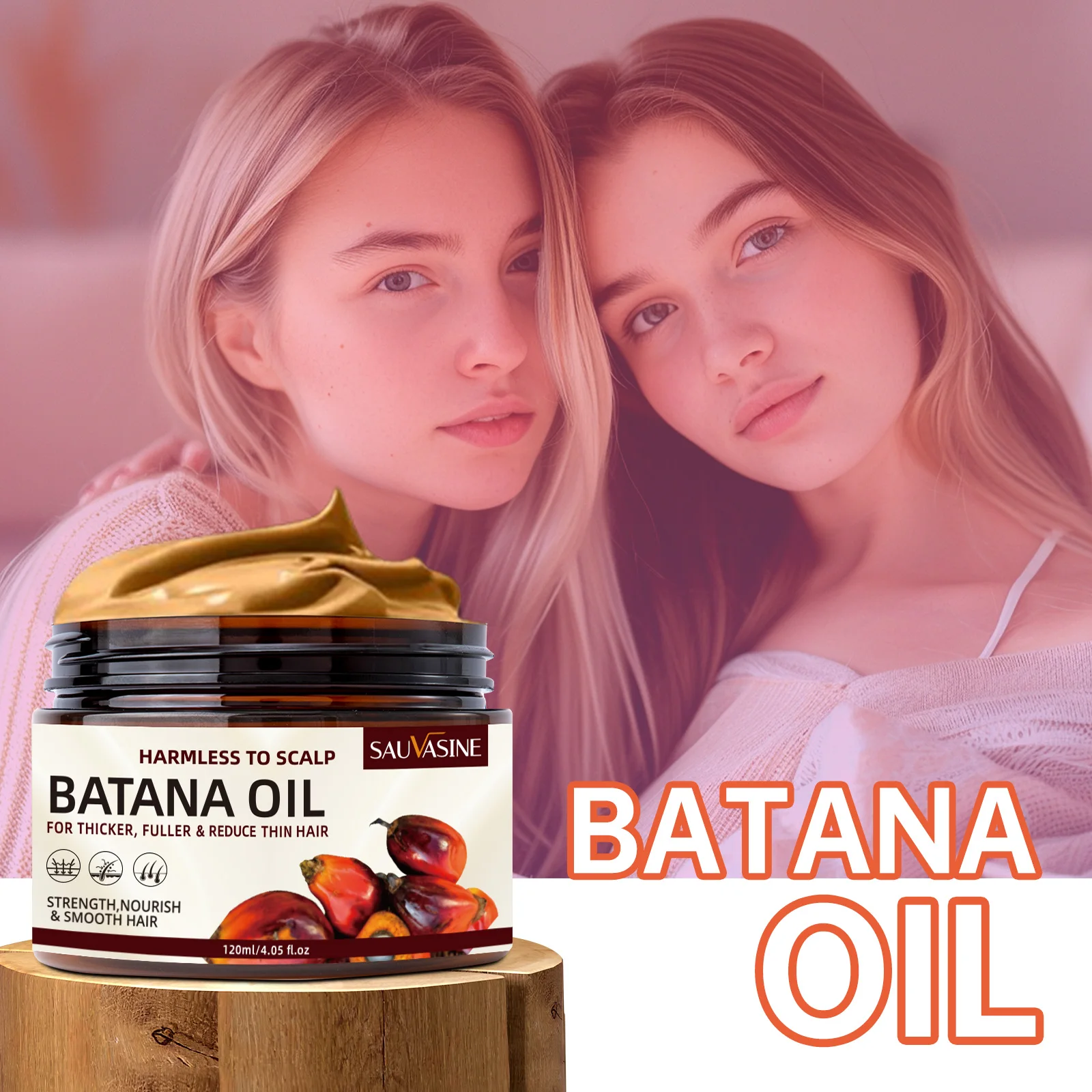 100% Pure Organic Hair Mask Batana Oil Hair Growth Oil Natural Treatment Nourish Reduce Hair Loss Anti-Breakage Hair Products