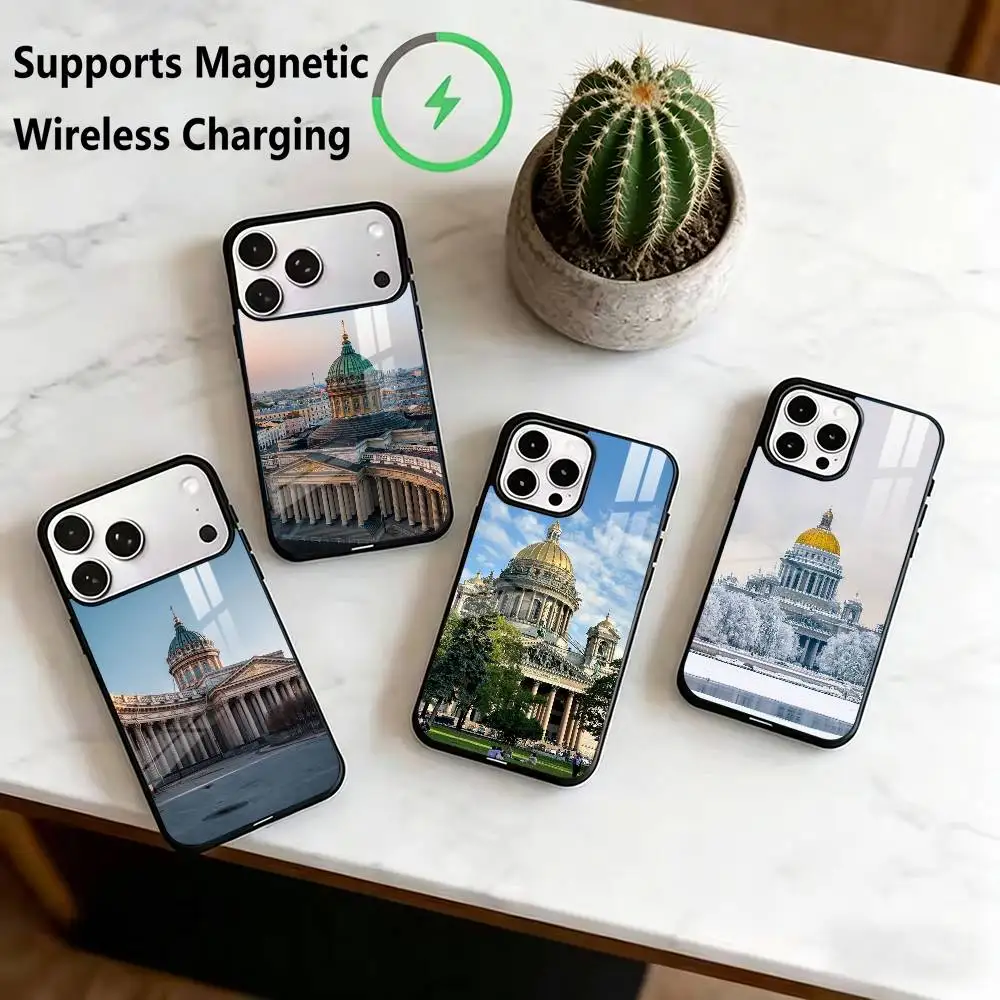 

Saint Petersburg Aesthetic Phone Case For iPhone17,16,15,14,13,12,11 Plus,Pro Allows magnetic wireless charging