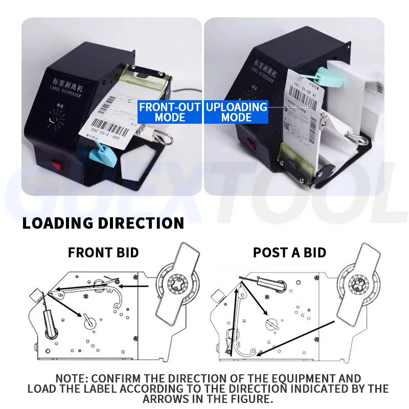 D208 Dispenser Label otomatis kecepatan dapat diatur Label Stripper pemisah aplikator untuk transparan buram 5-80mm Printer Label Aplikator Pemisah Label Pemisah Kecepatan Pemisah Label Automatik Label Dispenser untuk