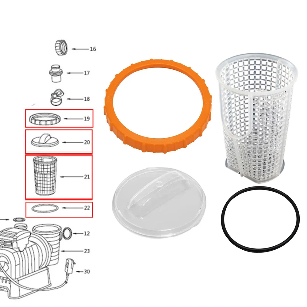 Filter Basket Replacement Kit Long-lasting Performance High-quality Materials Compatible With Models 58486 Filter Kit As Shown