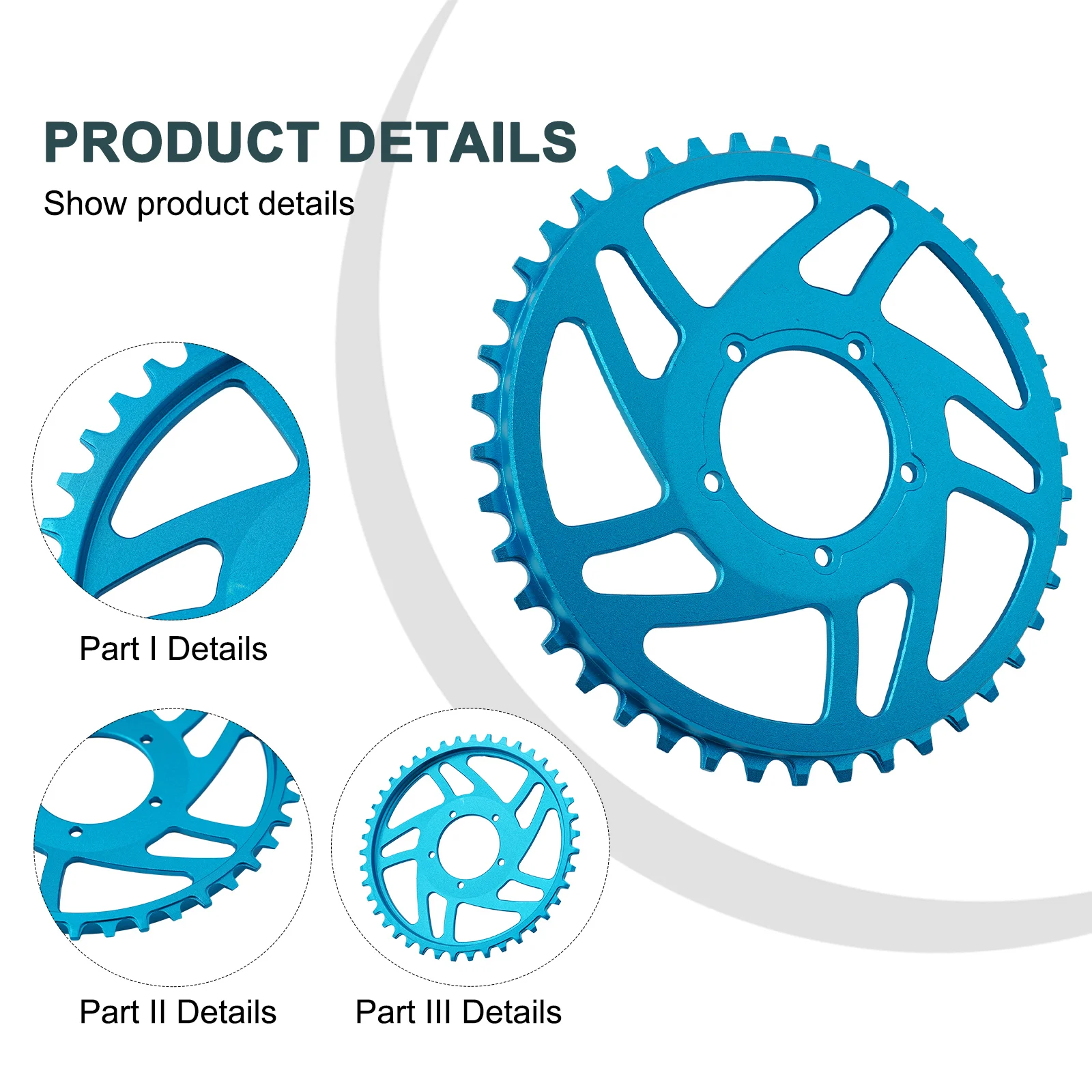 1x Washer Ebike Electric Bicycle 42T Chain Ring Offset Correction For BAFANG Crankset BBS01 BBS02 Washer ChainRing