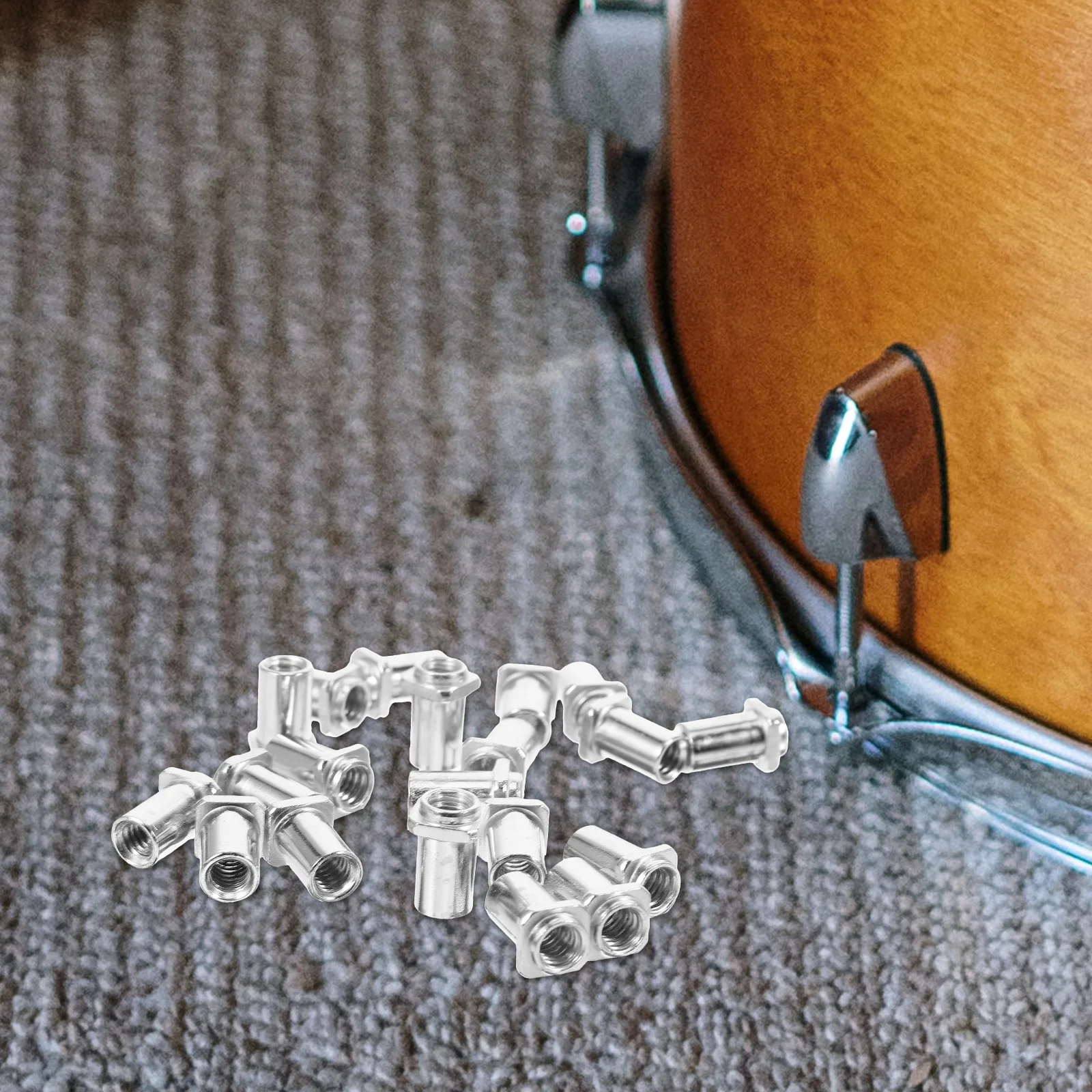 

20Pcs Drum Swivel Nut 6mm Replacement Durable Tom Lug Spare Part Floor Drum Supply Swivel Nuts Spare Part for Tom Lug