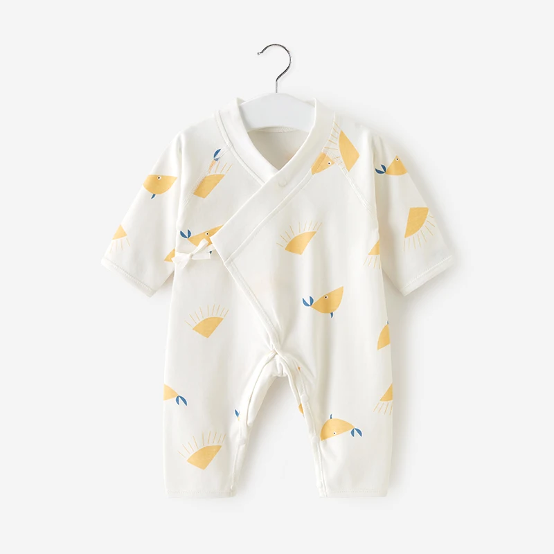 الربيع والخريف 0-8 أشهر الطفل السروال القصير جودة عالية الوليد الفتيات الفتيان 100% ملابس قطنية بأكمام طويلة ملابس الرضع