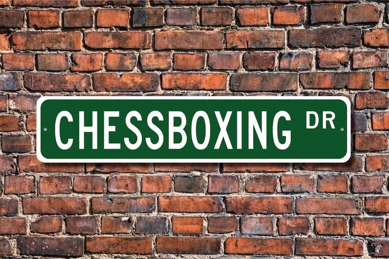 Chessboxing, Chessboxing sign, Chessboxing gift, Chessboxing fan, hybrid sport, chess/boxing lover, Custom Street Sign, Quality