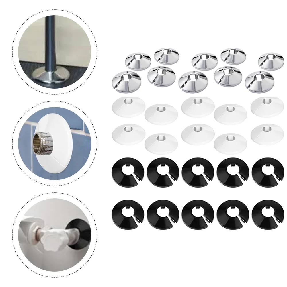 4/10Pcs 15mm Water Pipe Cover Pipe Collar Decoration PP Radiator Escutcheon Pipe Covers For Angle Valves Faucet Accessories