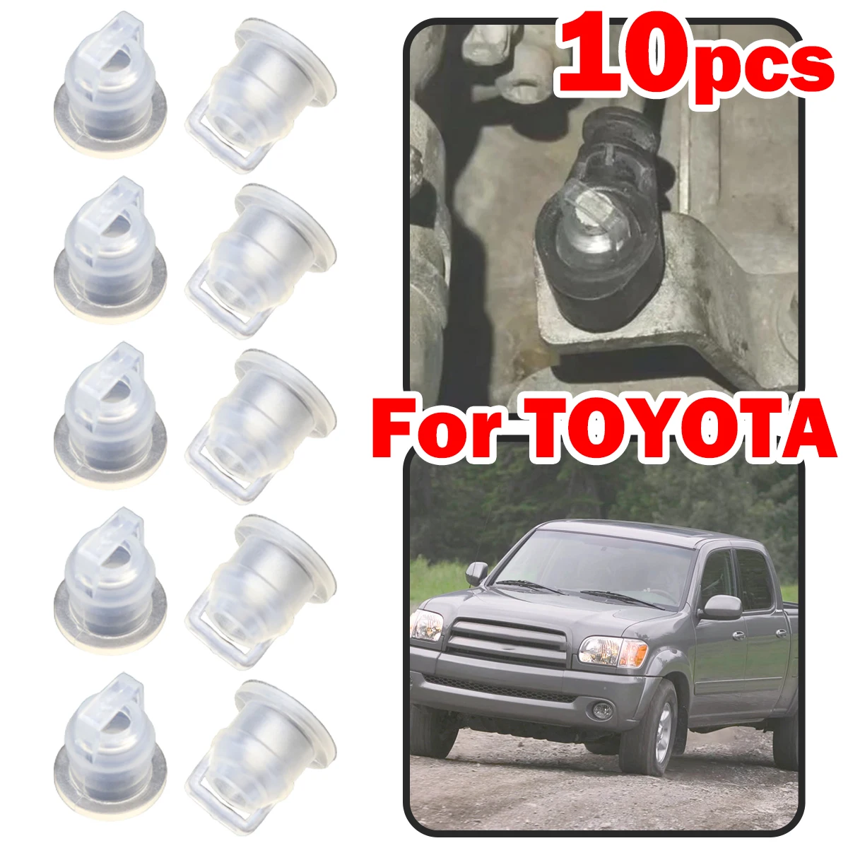 

10pcs Gear Shift Cable Bushing For TOYOTA Sequoia Tundra 2001 - 2006 Auto Gearbox Line Rubber Sleeve Car Accessories 68064273AB