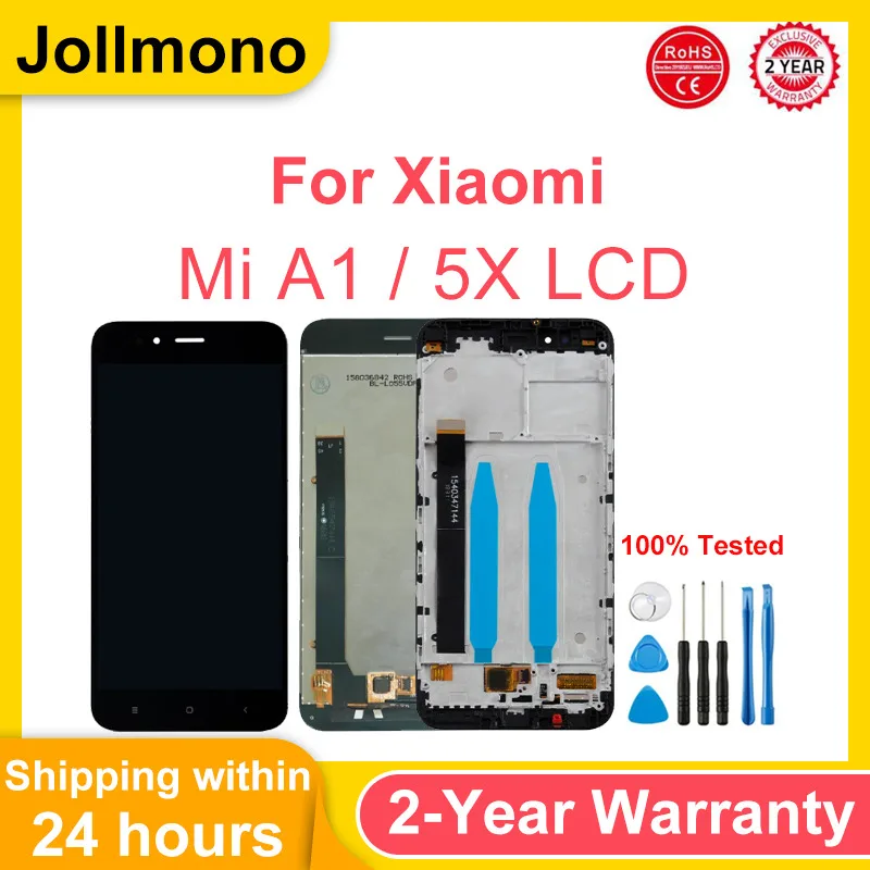 

MDG2 MDI2 100% протестированный ЖК-дисплей премиум-класса для Xiaomi Mi A1, дигитайзер сенсорного экрана в сборе для Xiaomi MI 5X с рамкой