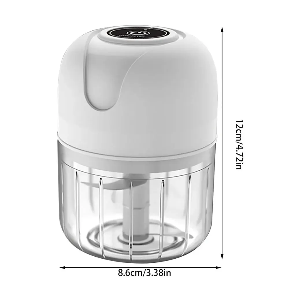 Electric Garlic Grinder, Mini Portable Veggie Chopper, Wireless Small Food Chopper Tool for Vegetable, Ginger, Chili, Meat