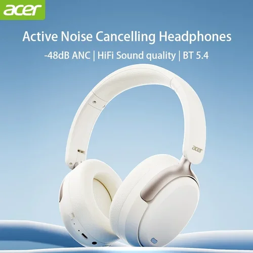 Imagen 2 del producto Acer ANC FIHI auriculares Bluetooth 5,4 48dB cancelación de ruido auriculares de Audio espacial de alta resolución con LDAC auriculares inalámbricos sobre la oreja