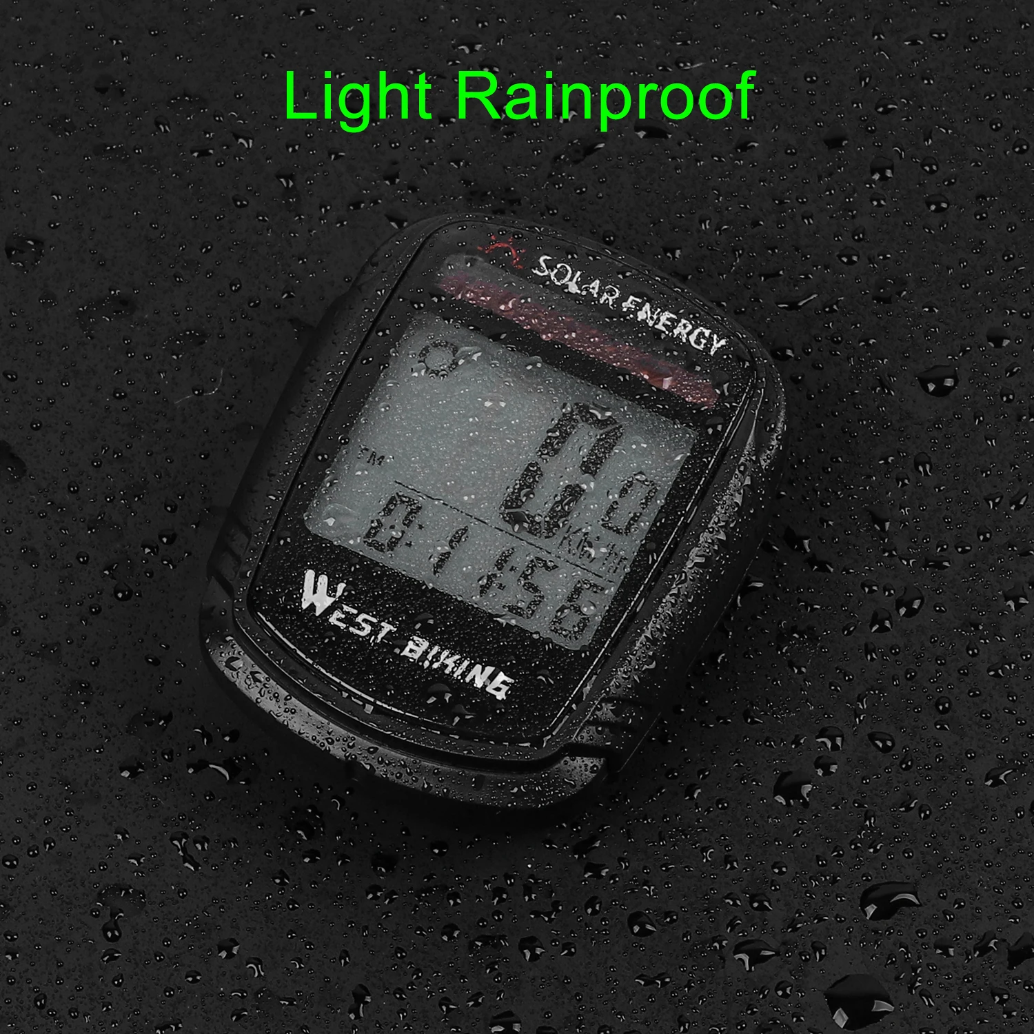 WEST BIKING Bike Computer Speedometer Odometer Multifunctional Cycling Computer Rainproof Solar Power Bicycle Wireless Computer