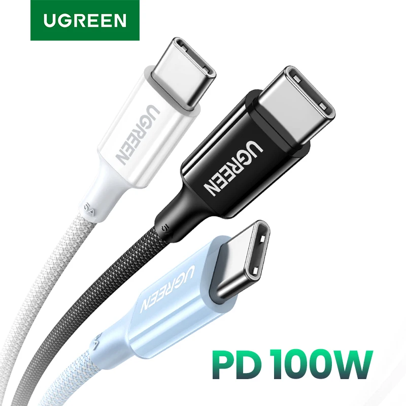 UGREEN PD100W USB C Cable Type C Charging Cable for Macbook Air iPhone 18 17 Pro Samsung iPad PD Fast Charger Cord Type-C Cable