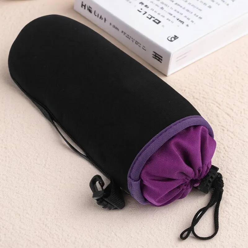 Xl Thick Neoprene Lens Pouch Bag Water Resistant Camera Lens Case for Dslr Lenses with Belt Loop Snap Swivel Clip