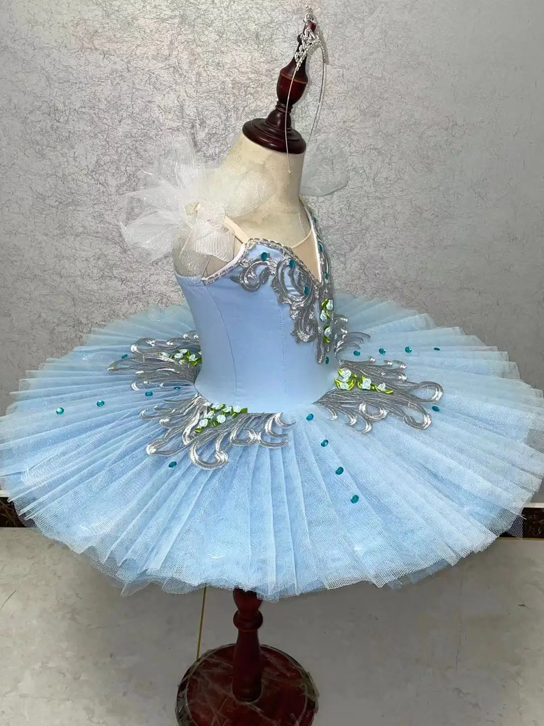 Professional Child Performance Stage Costumes Girls Pancake Tutu Swan Lake Dance Adult Ballerina Dress Blue Bird Ballet Tutu