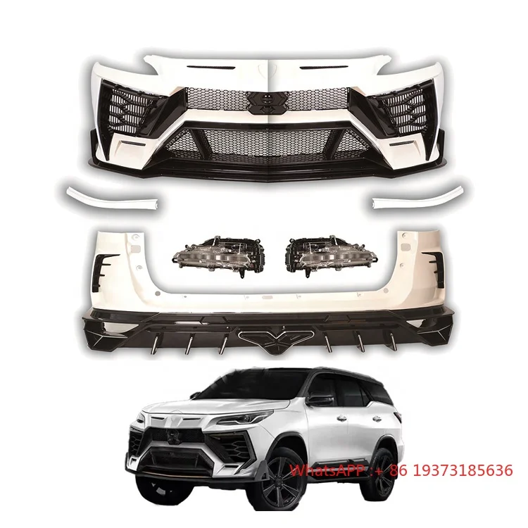 

Hot Sale Pick-up Car Grills Front Rear Bumper Bodykit for Toyota Fortuner 2016-2021 Lamborghini Style Body Kit