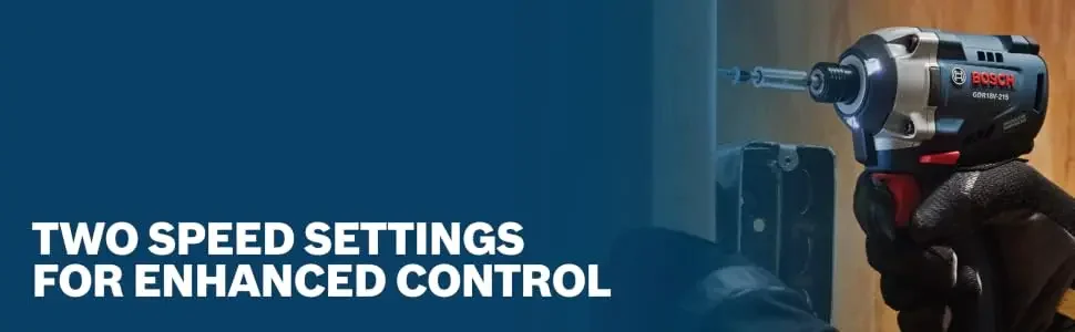 two speed settings for enhanced control