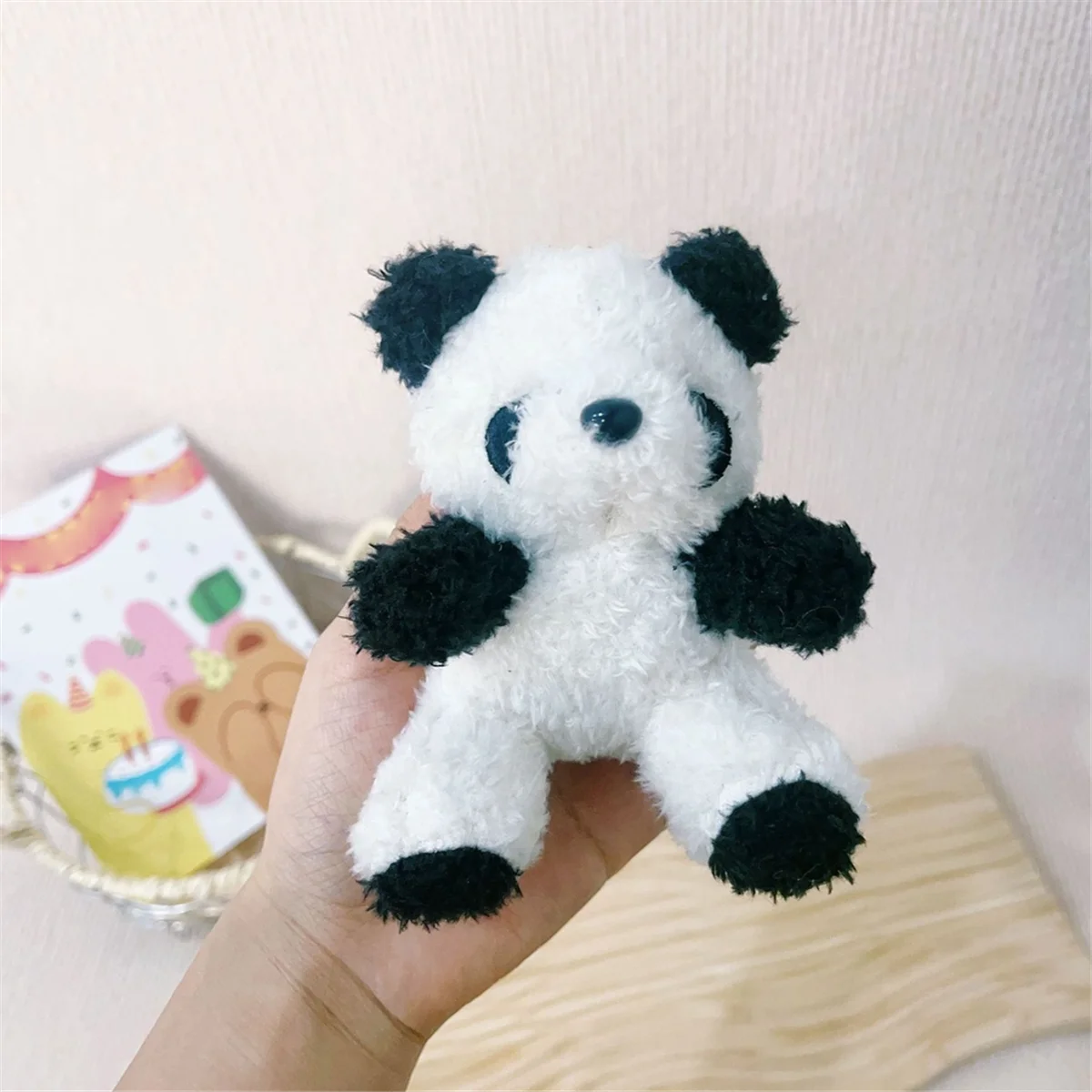 Plush Panda Keychain Stuffed Animal Ornaments Pendant for Backpacks