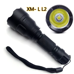 z20 LED Flashlight Torch C8 5 Mode XM-L L2 T6 Q5 High Power Lamp Light Super Bright Portable Led Light for Camping fishing