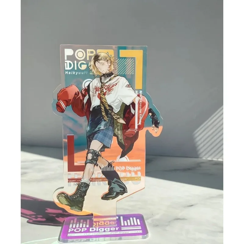 

15cm volleyball boy grinding black tail standing sign for friends and besties desktop ornaments acrylic gift decoration