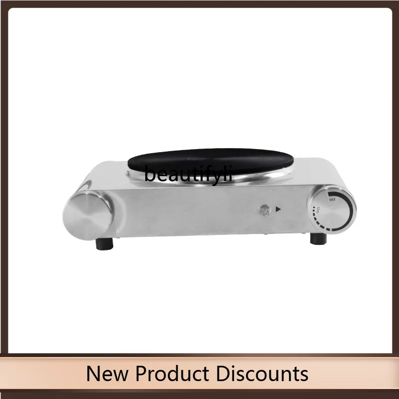 Doppelkopf-Elektroheizofen, Haushaltskochtopf aus Glas, kocht Wasser