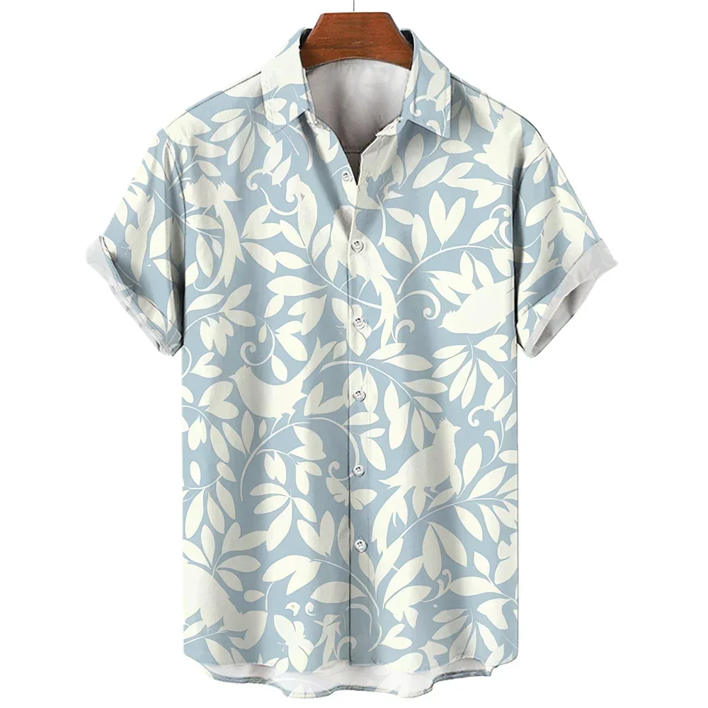 

Floral Shirts Men's Summer Hawaiian Clothing Short Sleeve Tops Loose Holiday Seaside Social Lapel 3D Print Shirt 2023 Vintage