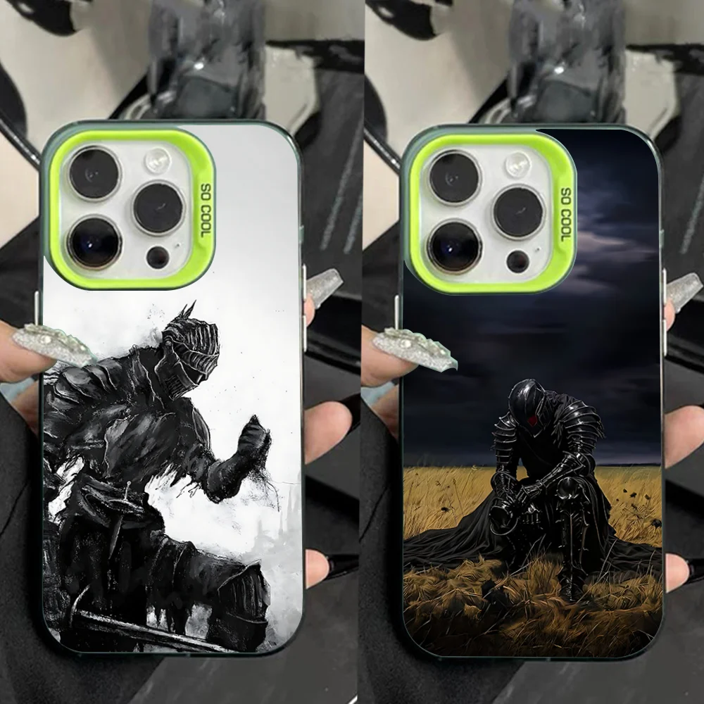 

D-Dark Game S-Souls 3 Phone Case For iPhone 16,15,14,13,12,11,Pro,Max,Plus,Mini,XS,SE Anti Fall Green Matte Hard Bumper