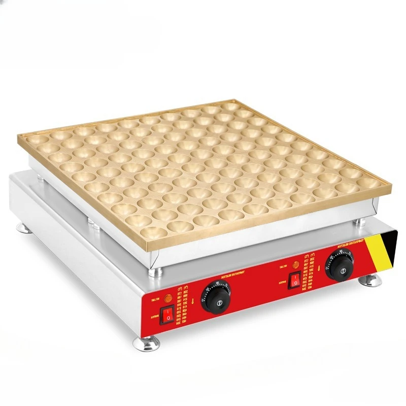 Milk Muffin Waffle Machine, Non-stick Coating 100 Hole Waffle Round Cake Machine