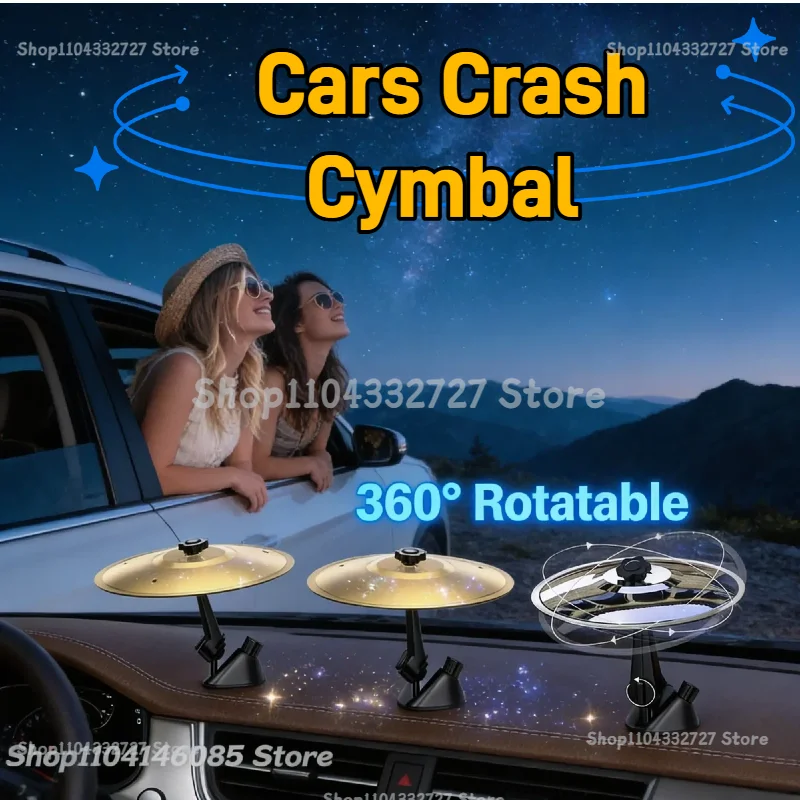 1/2P Cars Crash Cymbal Air Vent Mini Drum Car Hand-shooting Cymbals Car Drum Cymbal Air Vent Musical Instrument for Car Interior