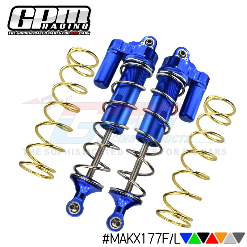 GPM Aluminum Front L-Shape Piggy Back Spring Dampers 177mm For ARRMA 1/5 Kraton