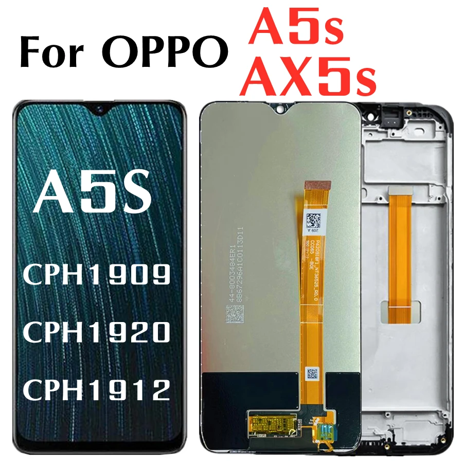 6.2 inch For OPPO AX5S A5S LCD CPH1920/1909/1912 Display Touch Screen Digitizer Sensor touch Panel Glass Assembly Replacement