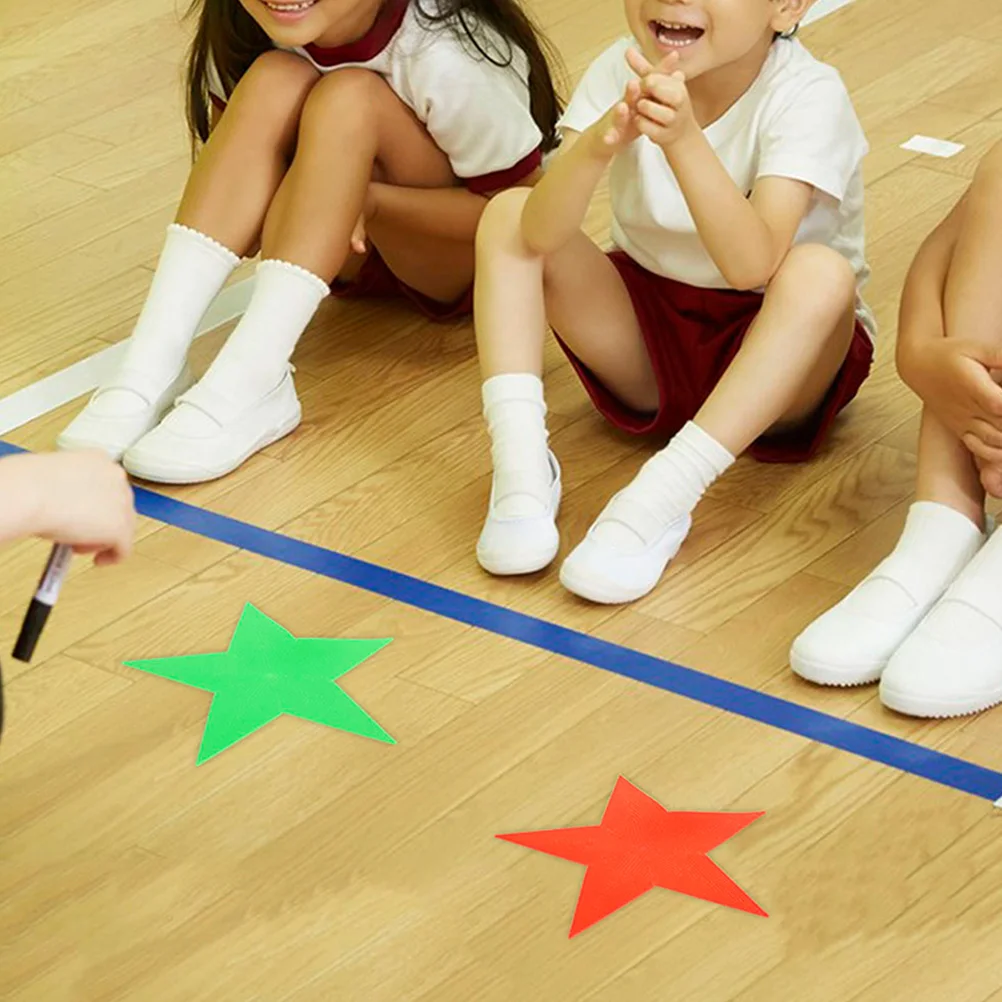 

4pcs Anti Slip Carpet Markers Stickers PVC Spot Classroom Sports Aids Floor Markers Design Versatile Home Educational