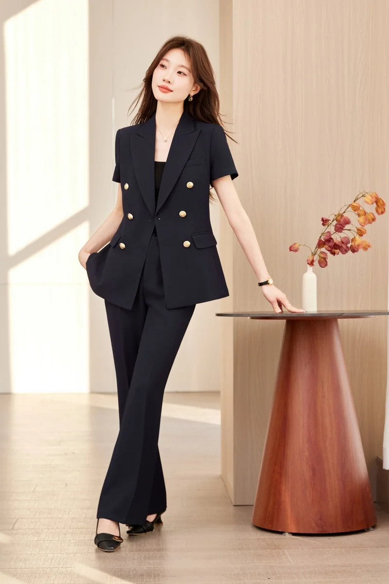 

AIyssa: Стильный профессиональный женский костюм-двойка (брюки + пиджак), изысканный и элегантный, новая модель весна-лето 2026