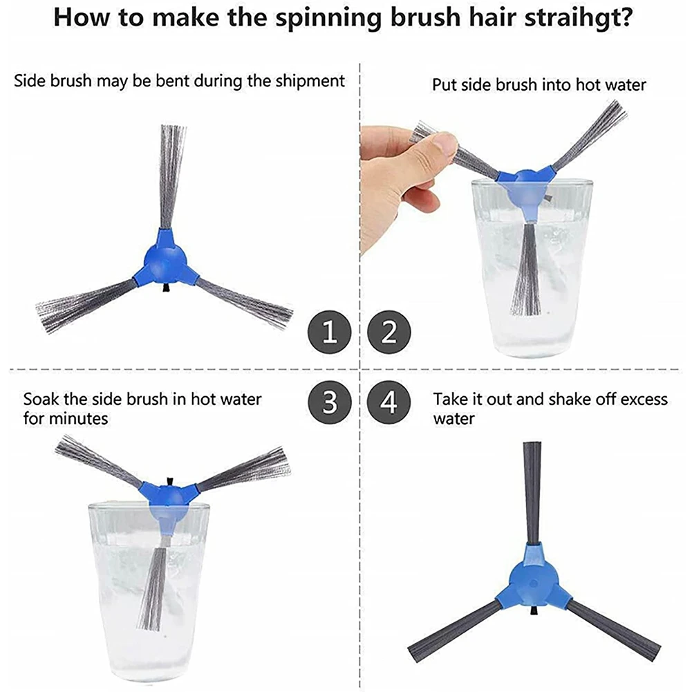 Piezas de Repuesto de filtros, cepillos laterales compatibles con Eufy Robovac G10 G30, accesorios de Robot aspirador híbrido