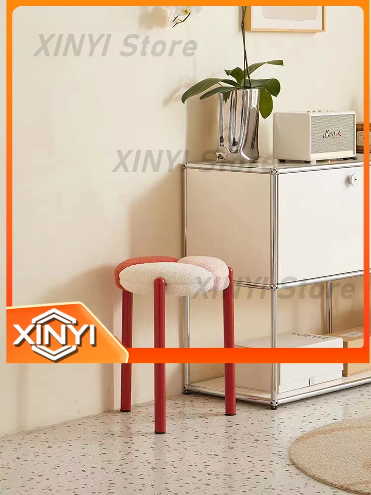 Donut Stool for Small Spaces Dressing Stool for Nordic Hallway Ottoman Furniture