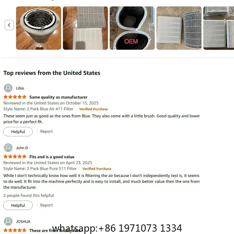 Replacement Filter for Blueair Blue Pure 411, 411+, 411 Auto & Mini Air Purifier, Particle + Activated Carbon Filters