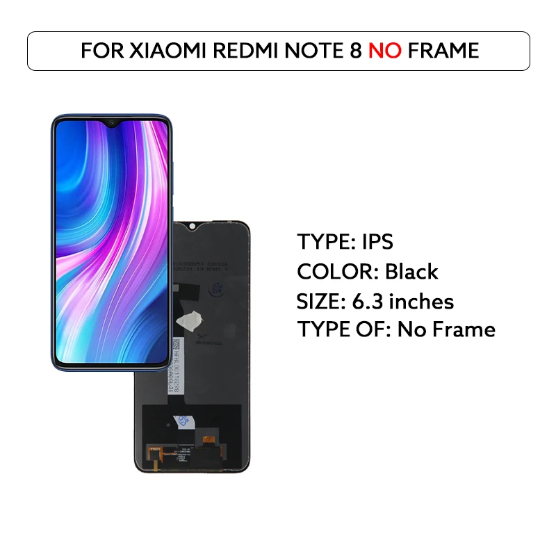 Voor Xiaomi Redmi Note 8 Lcd Touch Screen Digitizer Vergadering M1908C3JH M1908C3JG M1908C3JI Voor Redmi Note 8 Display Onderdelen