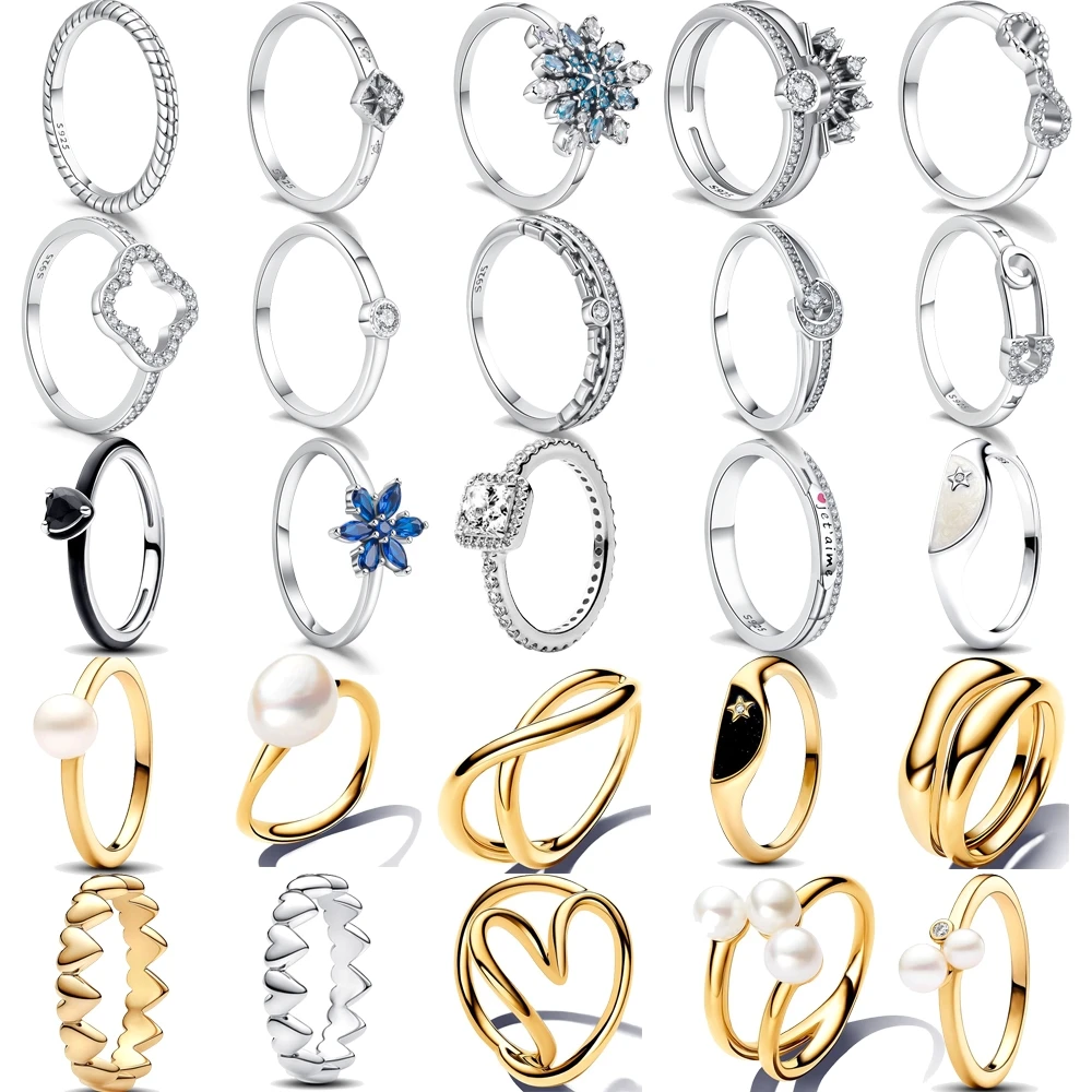 

Rose Gold 925 Sterling Silver Ring Used For Original Infinite Love Fashion Luxury Charm Jewelry, Engagement Wedding Women's Ring