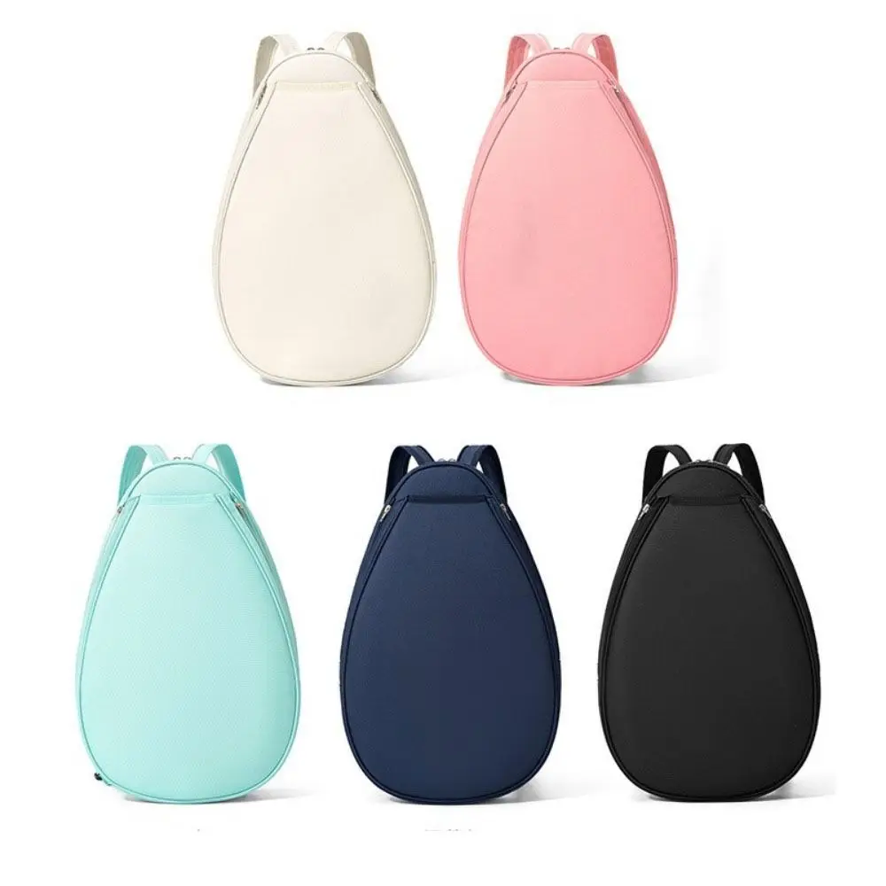 Large Capacity Tennis Backpack Lightweight Zipper Closure Pickleball Backpack Waterproof Solid Color Racquet Bag