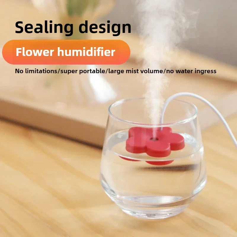 

Портативный увлажнитель с маленьким цветком, портативный настольный мини-спрей для пополнения воды, домашний Ipx7, водонепроницаемый распылитель, диффузор для дома