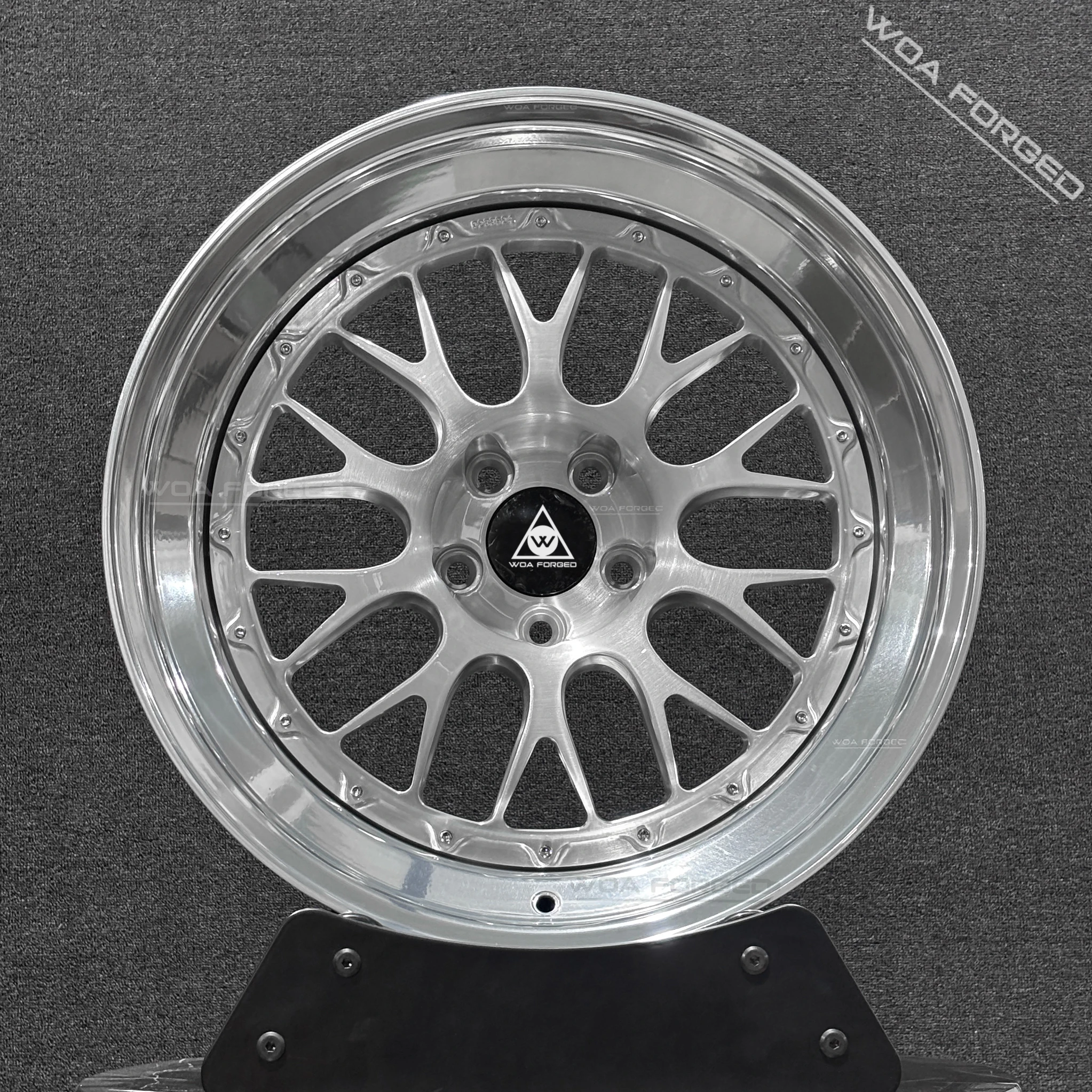 Premium 2-Piece/3-Piece Brushed Silver Middle Plate Forged Wheels 19 20 21 Inch Deep Dish Polished Lip Alloy Rims for BMW Toyota