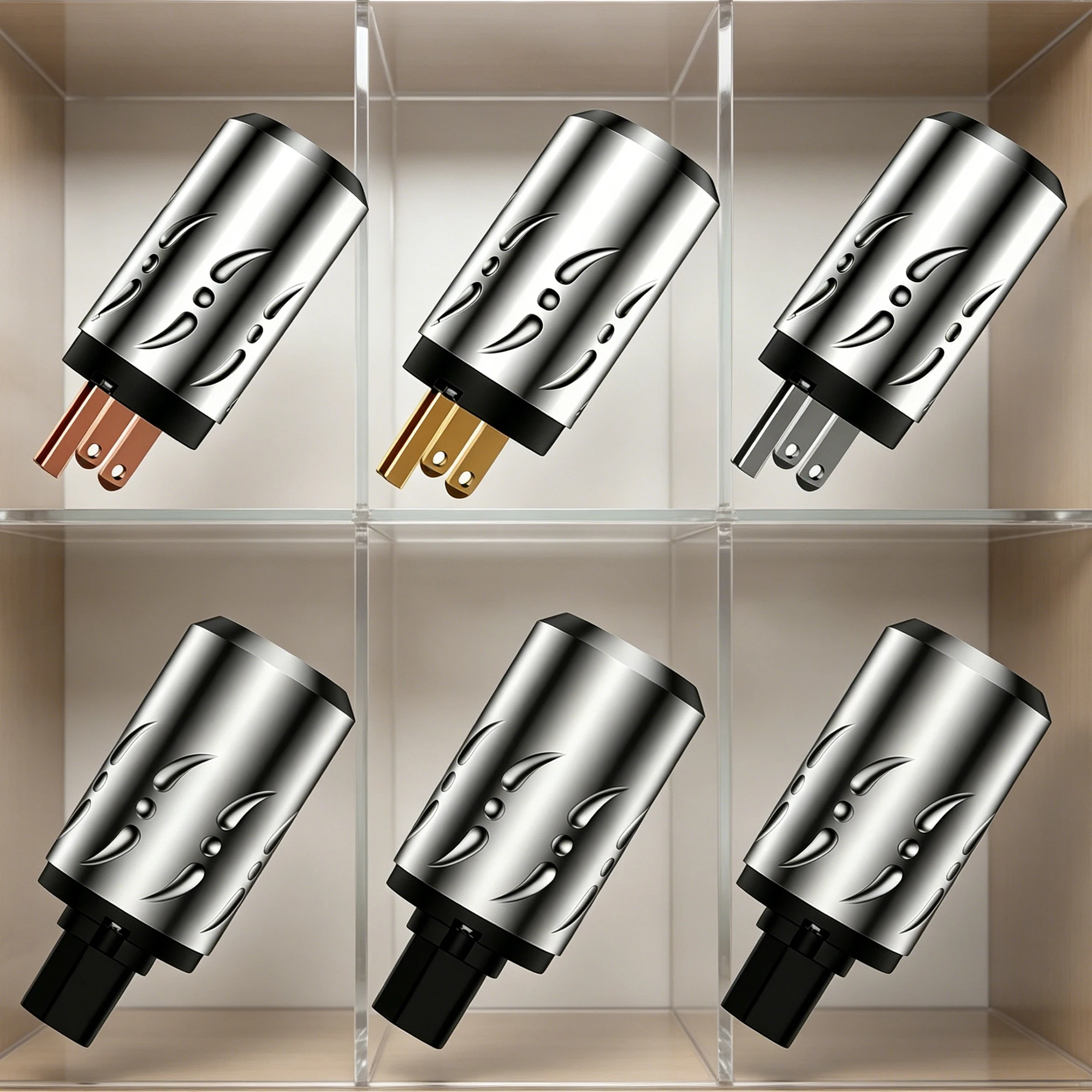 

Viborg VM502S/G/R VF502S/G/R Pure Copper Silver/Gold/Rhodium Plated US Male Female Power Plug for Audio Cable Power Connector