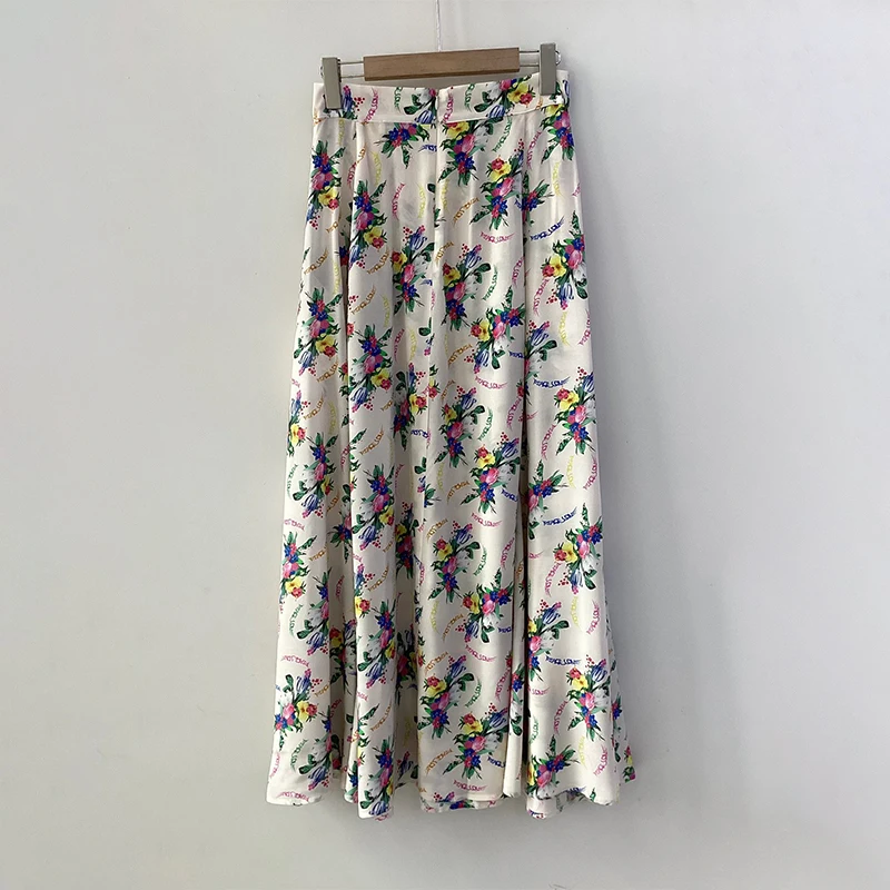 

Zadig Loose Midi Skirt Women Summer Floral Print Design Fashion 2024 Half Skirt Female Elegant Spring Short Skirts Lady Clothing