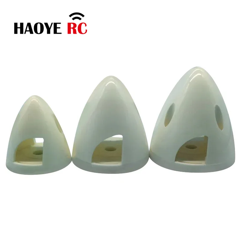 Haoye 1 Pc Ronde Tip Nylon Plastic Rc Vliegtuig Propeller 1.5-4 Inch Spinner 2 Blade Witte Kleur Voor Rc Onderdelen