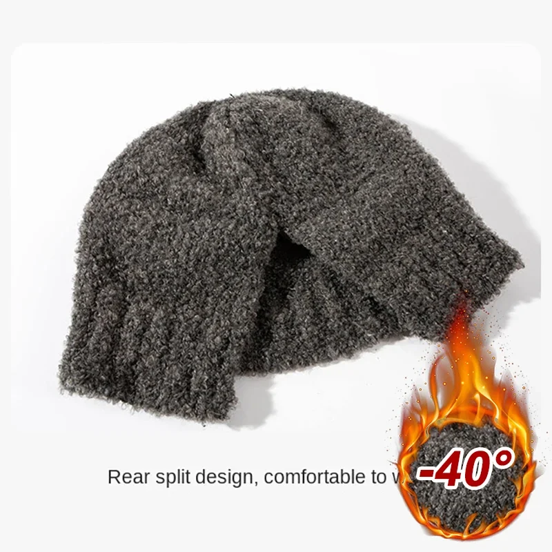 Outono inverno feminino chapéu de malha bonito estilo coreano urso orelha gorro quente proteção de ouvido natal tempo frio wear