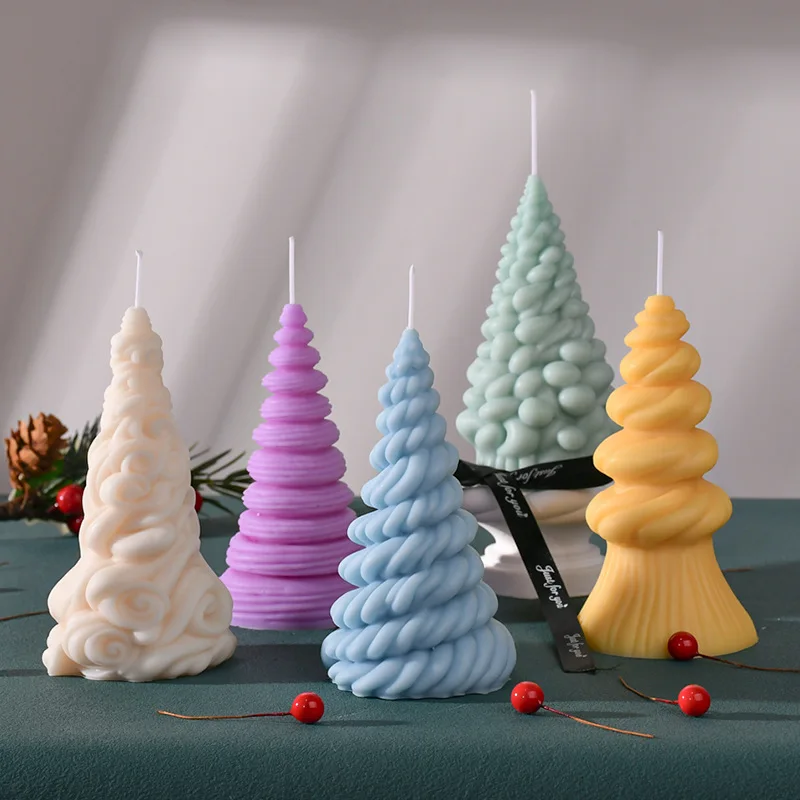 Christmas Tree Aromatherapy Candle Silicone Mold Party Decoration Plaster Decoration Creative Christmas Abrasive Tool Cross-Bord